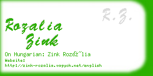 rozalia zink business card